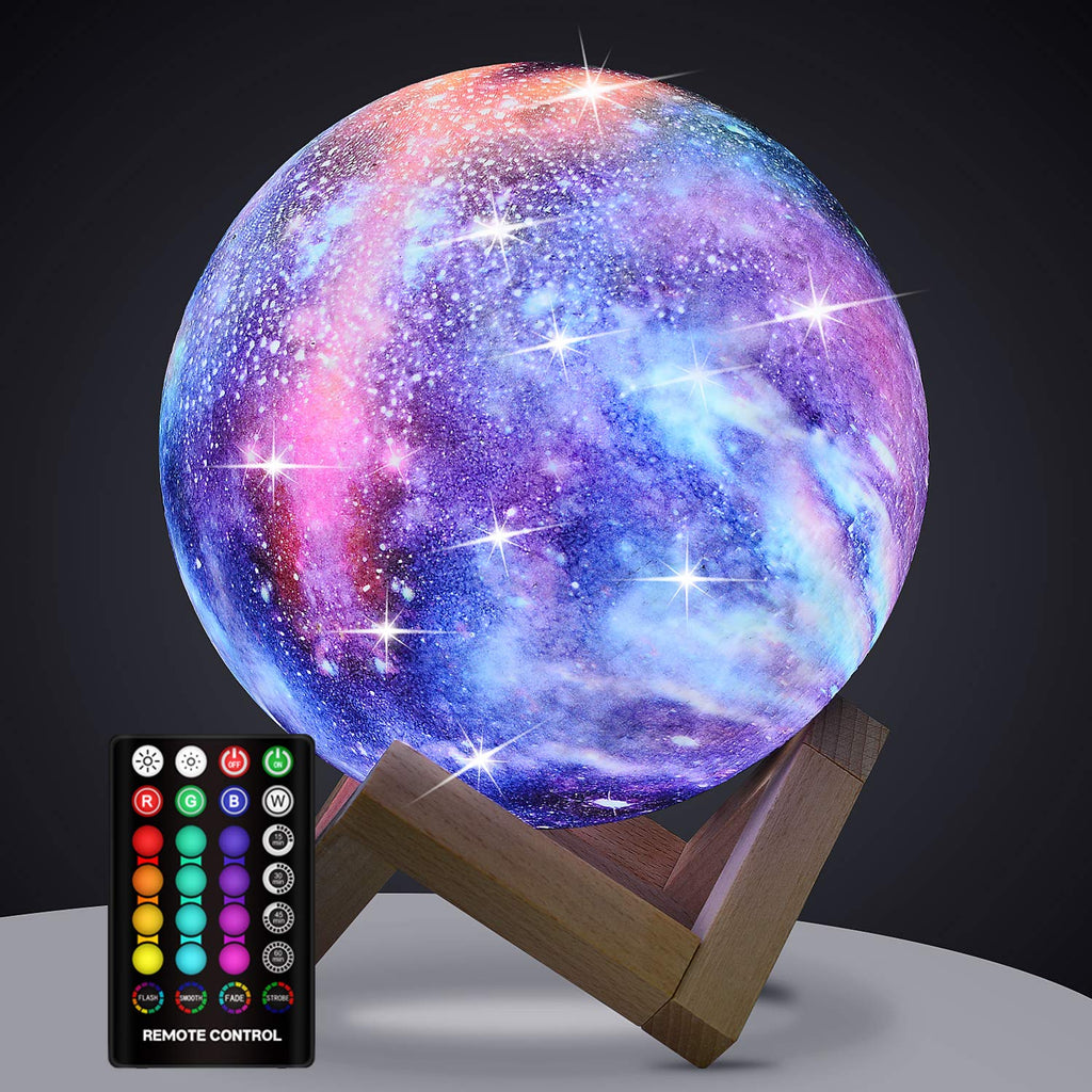 D5 Starry Moon Lamp 8Cm - LED Night Light with Stand, Perfect for Bedroom Decor and Gifts